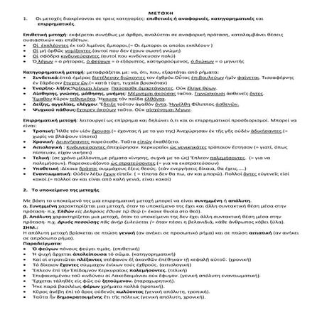 Μετοχή: θεωρία  ασκήσεις