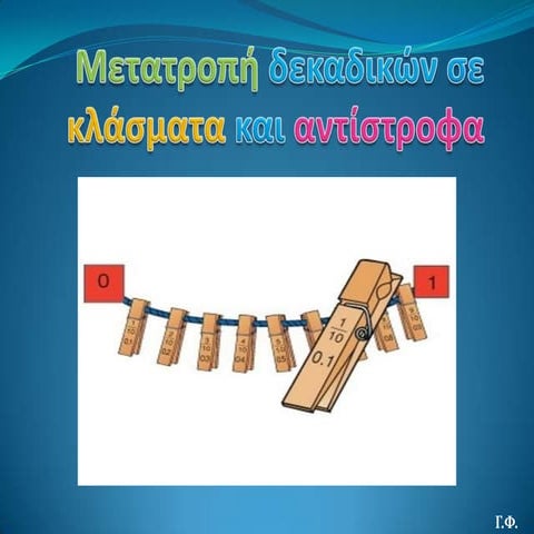 Μετατροπή δεκαδικών σε κλάσματα και αντίστροφα