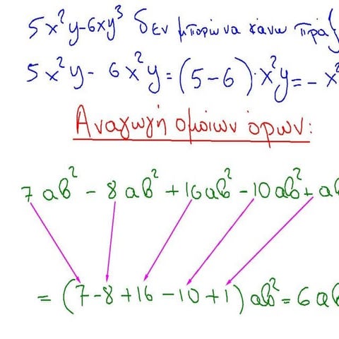 μονωνυμα θεωρια