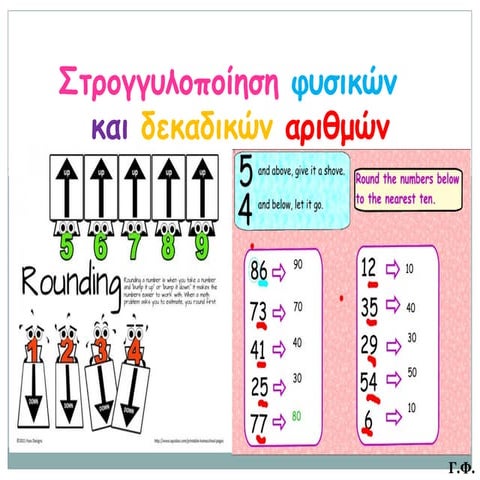 Στρογγυλοποίηση φυσικών και δεκαδικών αριθμών