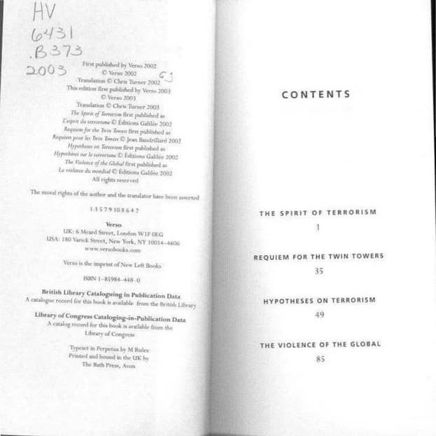 【鲍德里亚】恐怖主义的精灵