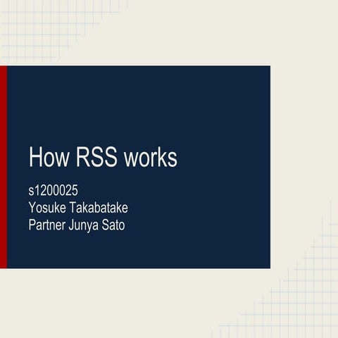 How RSS works