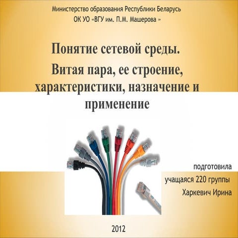 Витая пара.Строение.Преминение | PPT