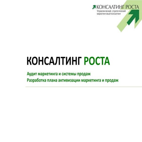 Консалтинг роста - аудит маркетинга и продаж