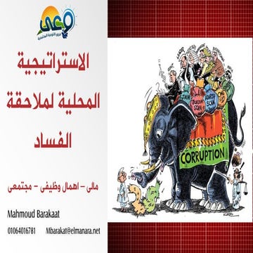 الاستراتيجية المحلية لملاحقة الفساد