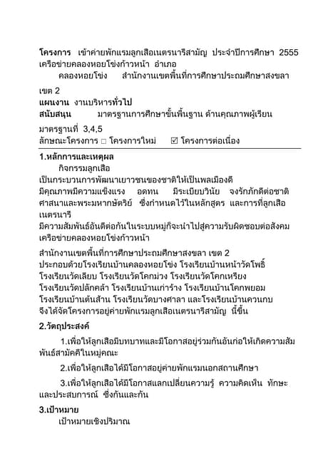 โครงการลูกเสือเครือข่ายหอยโข่ง