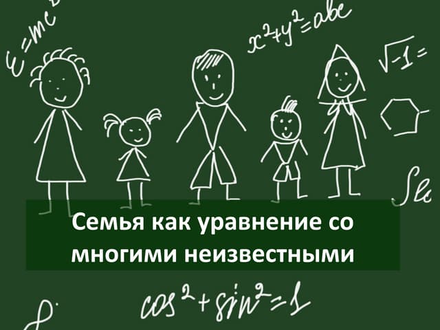Семья как уравнение со многими неизвестными — Евграшина Мария