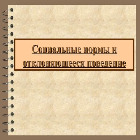соц. нормы | PPT