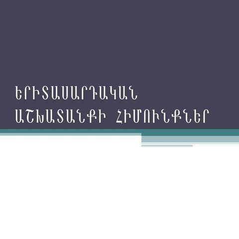 ԵՐԻՏԱՍԱՐԴԱԿԱՆ ԱՇԽԱՏԱՆՔԻ ՀԻՄՈՒՆՔՆԵՐ