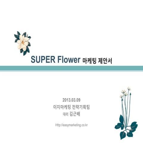 슈퍼플라워 마케팅제안서