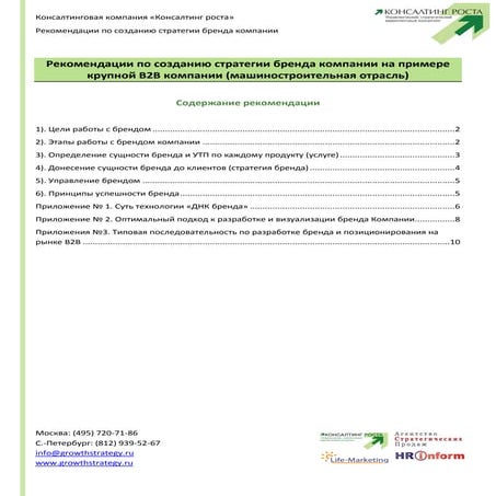 Стратегия бренда компании. Рекомендации по созданию.