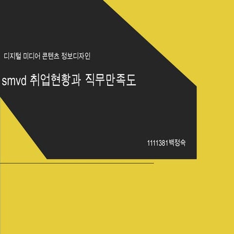 smvd취업현황과 만족도
