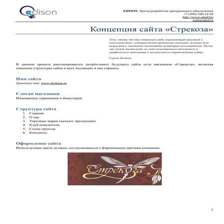 Концепт стрекоза