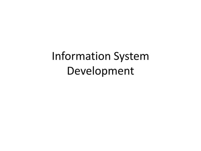 Information System Development