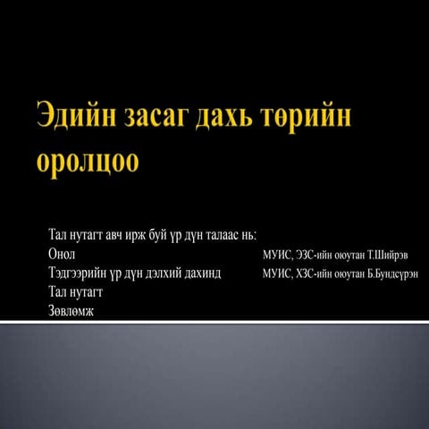 эдийн засаг дахь төрийн оролцоо