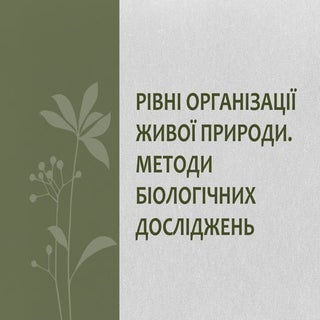 рівні організації живої природи