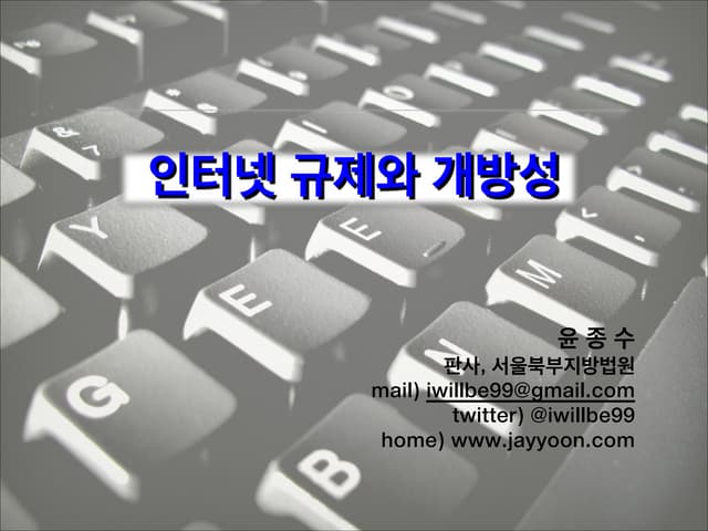 인터넷 규제와 개방성