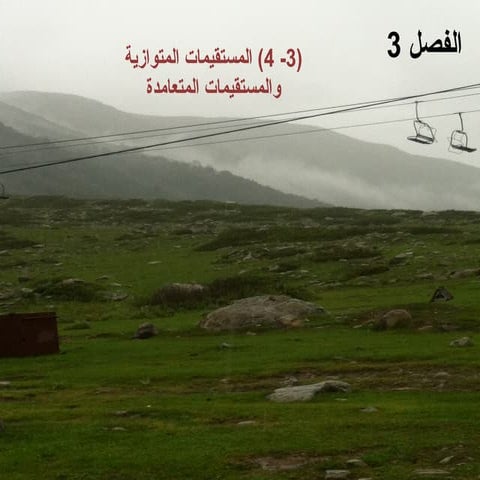 المستقيمات المتوازية والمستقيمات المتعامدة