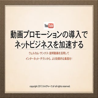 動画プロモーションの導入で ネットビジネスを加速する！