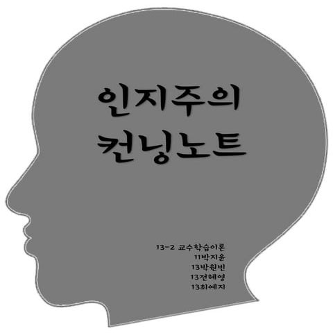 인지주의컨닝노트