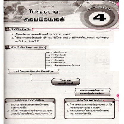เนื้อหาเรื่อง โครงงานคอมพิวเตอร์