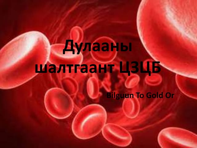 Hemolytic anemia Цус задралын цус багадалт Олдмол
