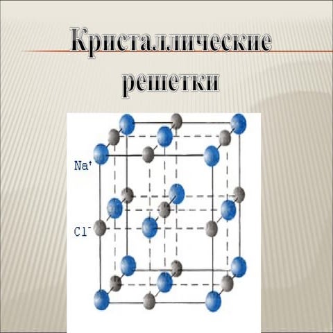 Кристаллическая решетка