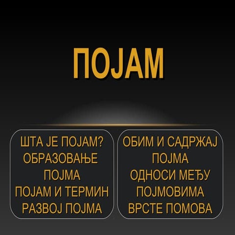 шта је појам