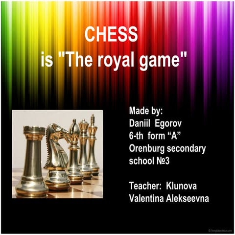 егоров д.   6-а - мобу сош №3 - г. оренбург - chess is the royal game
