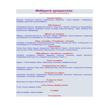 μαθήματα γραμματικής