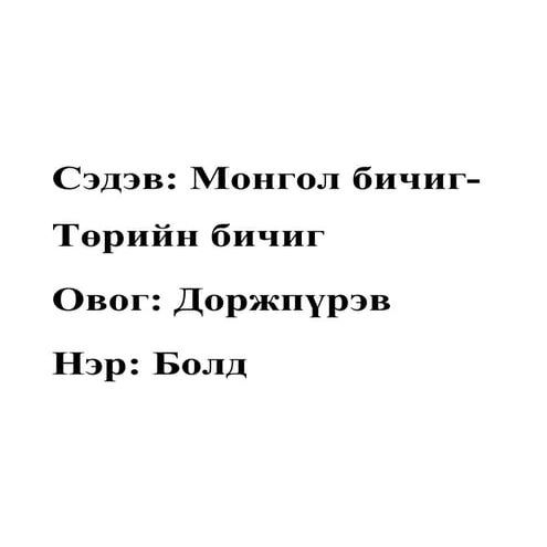 монгол бичиг төрийн бичиг