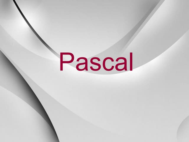 Презентация. Основы Pascal