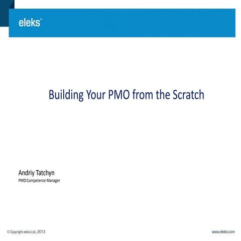 Андрій Татчин “Будуючи ПМО з нуля”