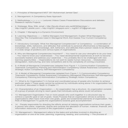 . Principles of management mgt