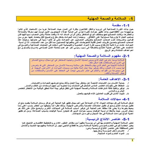 السلامة والصحة المهنية 