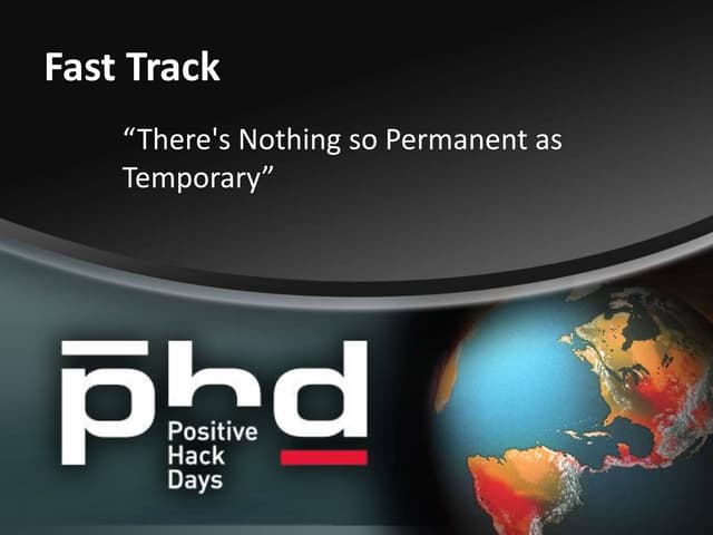 There's Nothing so Permanent as Temporary