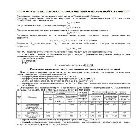 Расчет теплового сопротивления радиатора