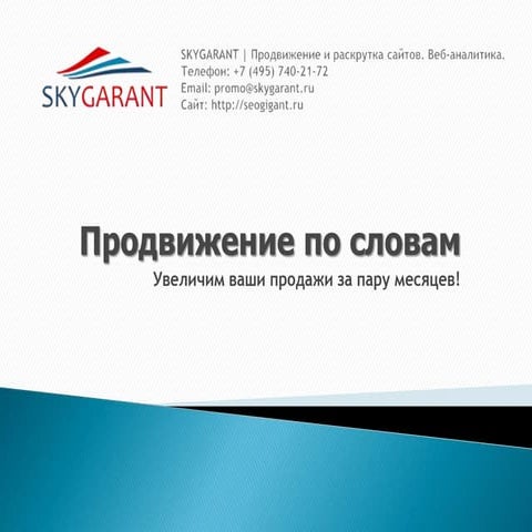 SKYGARANT | Продвижение сайта по словам