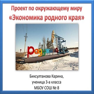Проект "Экономика родного края"
