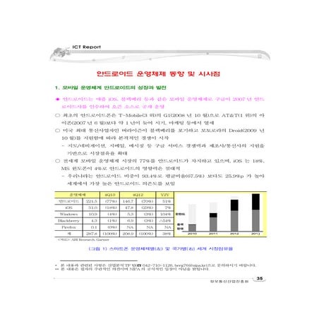 안드로이드 운영체제 동향 및 시사점