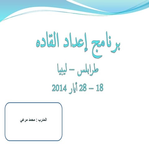 مهارات النجاح و التخطيط الشخصي - محمد مرعي