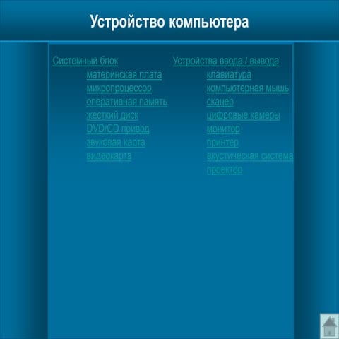 Устройство компъютера