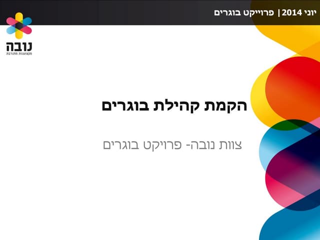 עמותת נובה - סוגיות אסטרטגיות בהקמת...