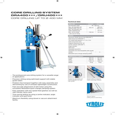 เครื่องเจาะคอนกรีต tyrolit