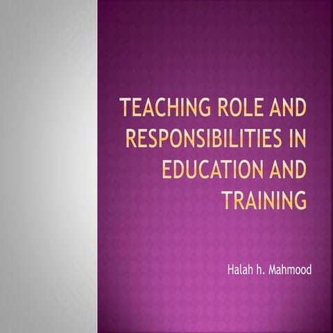 Roles & responsibilities