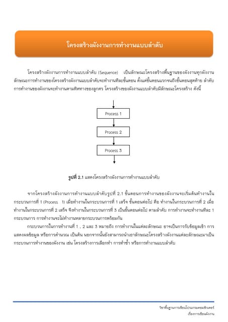 โครงสร้างผังงานการทำงานแบบลำดับ