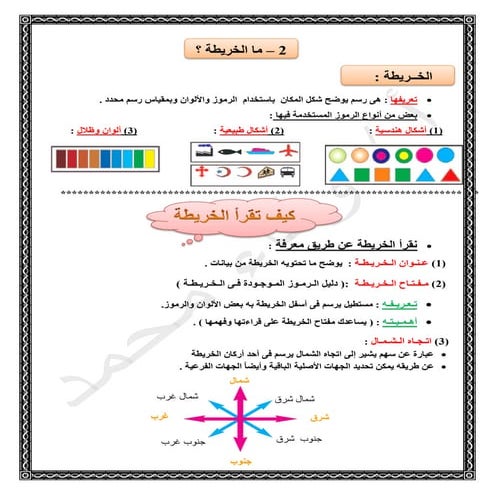 درس الخريطة