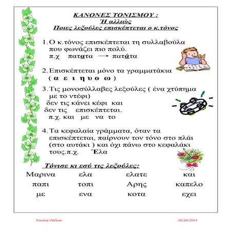 κανονεσ τονισμου