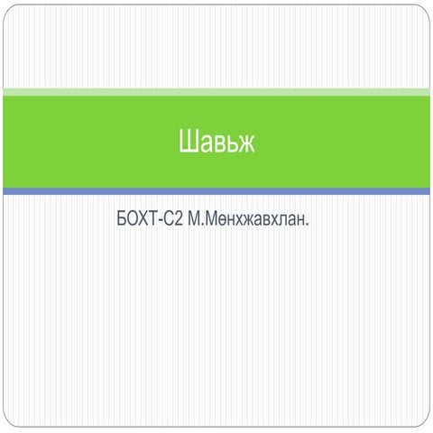 Шавьж түүний ангилал | PPT