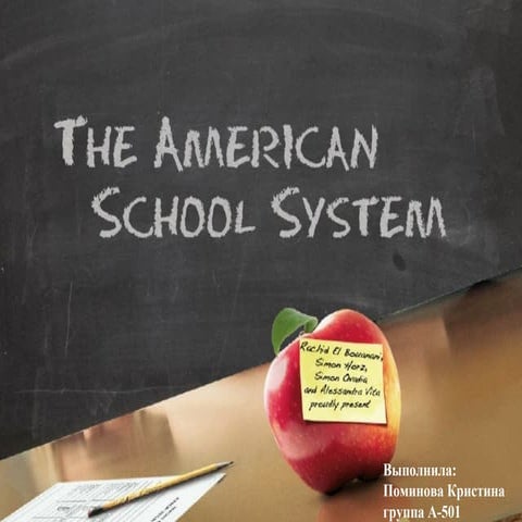 Многообразие школьной системы образования в США